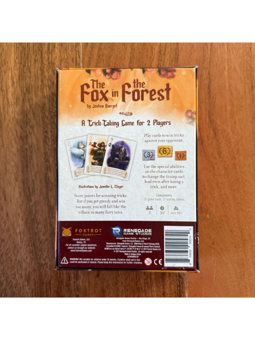 The Fox in the Forest Card Game Joshua Buergel Renegade Foxtrot2 Player Complete - Picture 2 of 2
